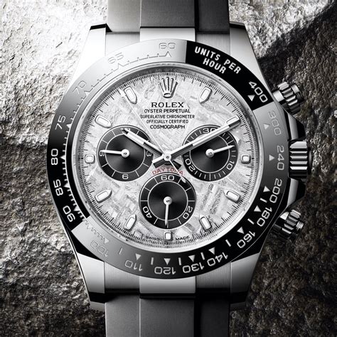 rolex daytona new white gold|daytona white gold meteorite dial.